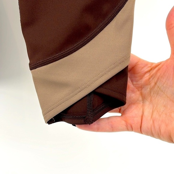 Athleta Ultimate Stash Craft Toasted Brown Colorblock 7/8 Tight Leggings Size XS - Picture 10 of 14